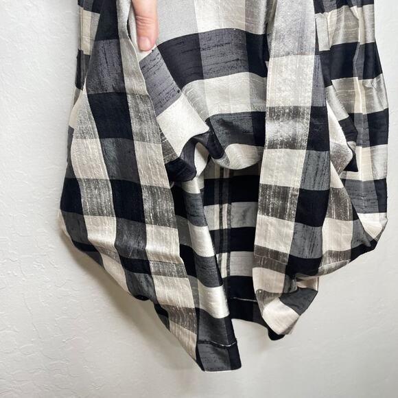 Vian Hunter Buffalo Plaid Retro Silk Sleeveless Pleated Fit and Flare Dress 6 - Picture 11 of 13